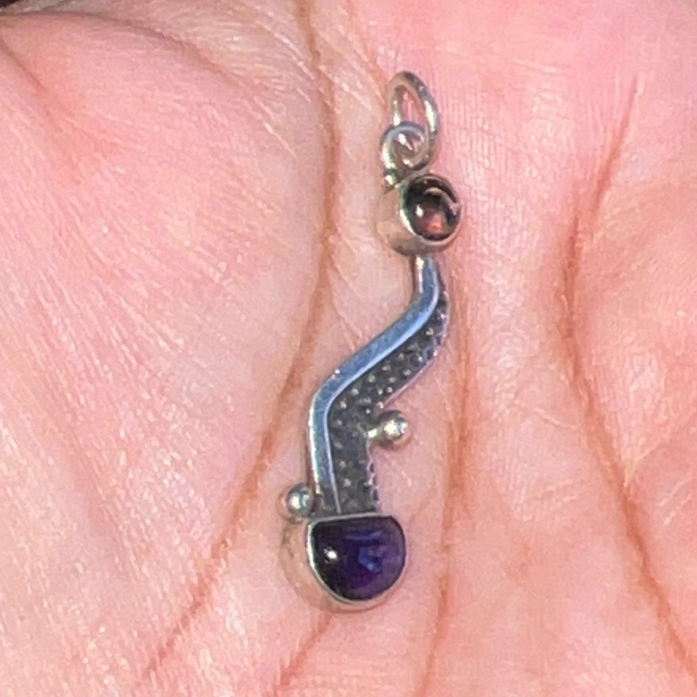 Silver and Purple Pendant